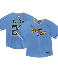 Toddler Milwaukee Brewers Christian Yelich Powder Blue City Connect Limited Player Jersey