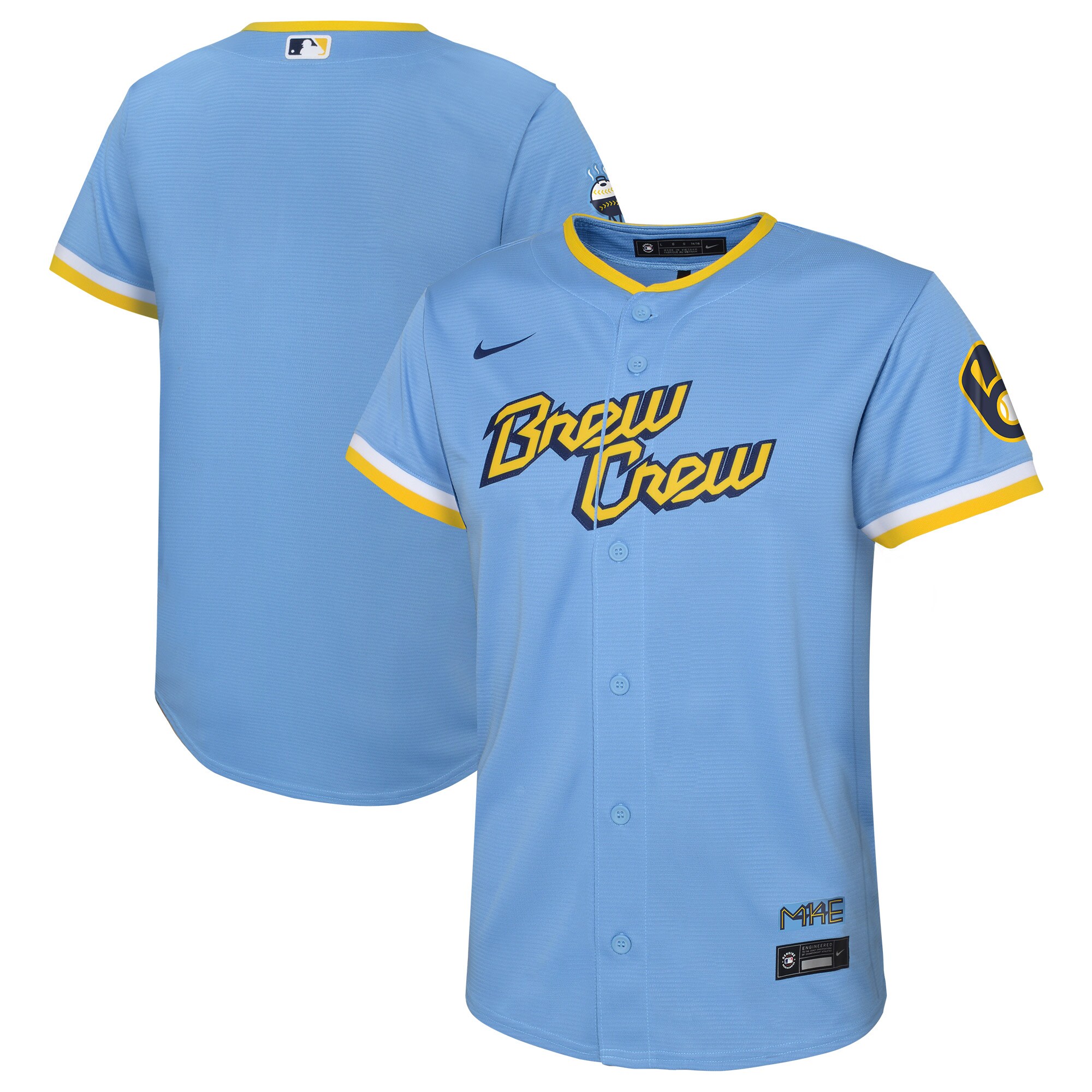 Toddler Milwaukee Brewers Powder Blue City Connect Team Jersey