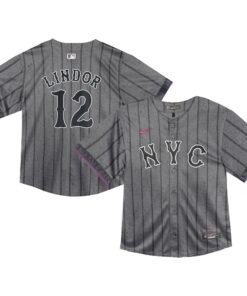 Toddler New York Mets Francisco Lindor Graphite 2024 City Connect Limited Player Jersey