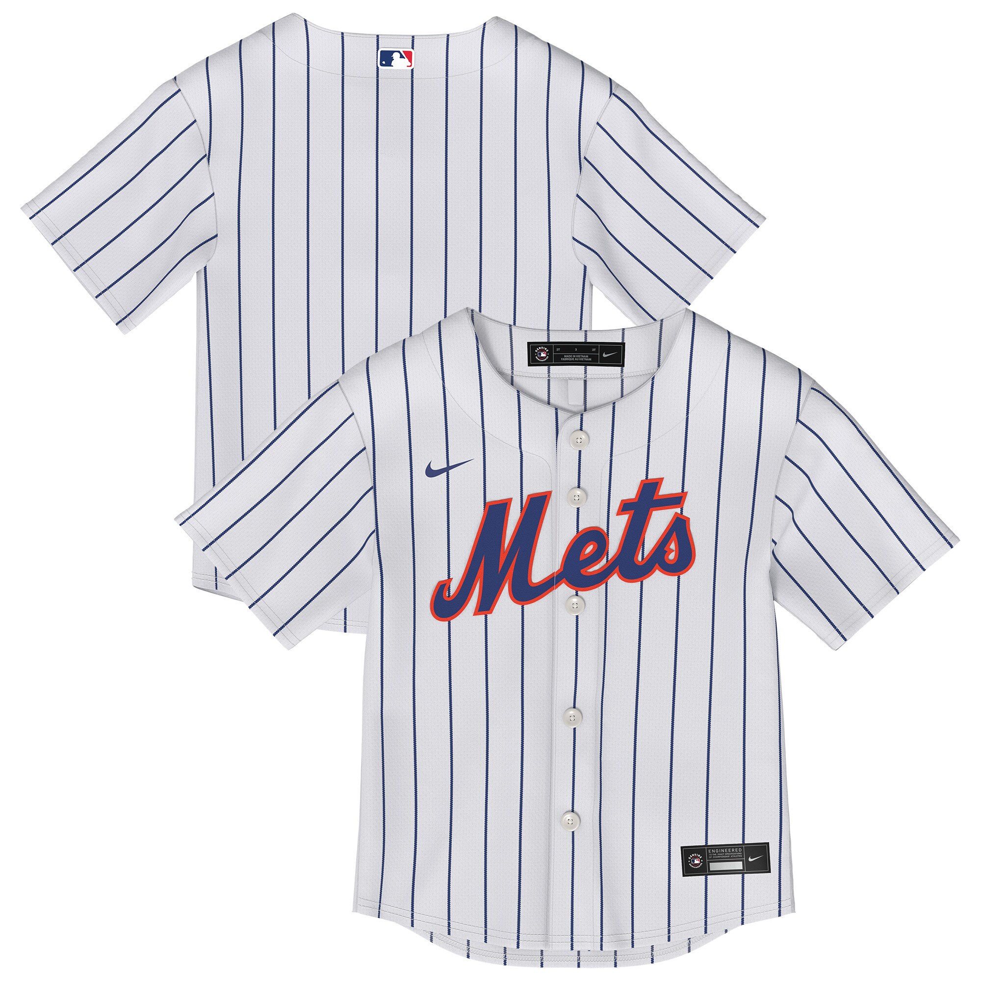 Toddler New York Mets White Home Jersey
