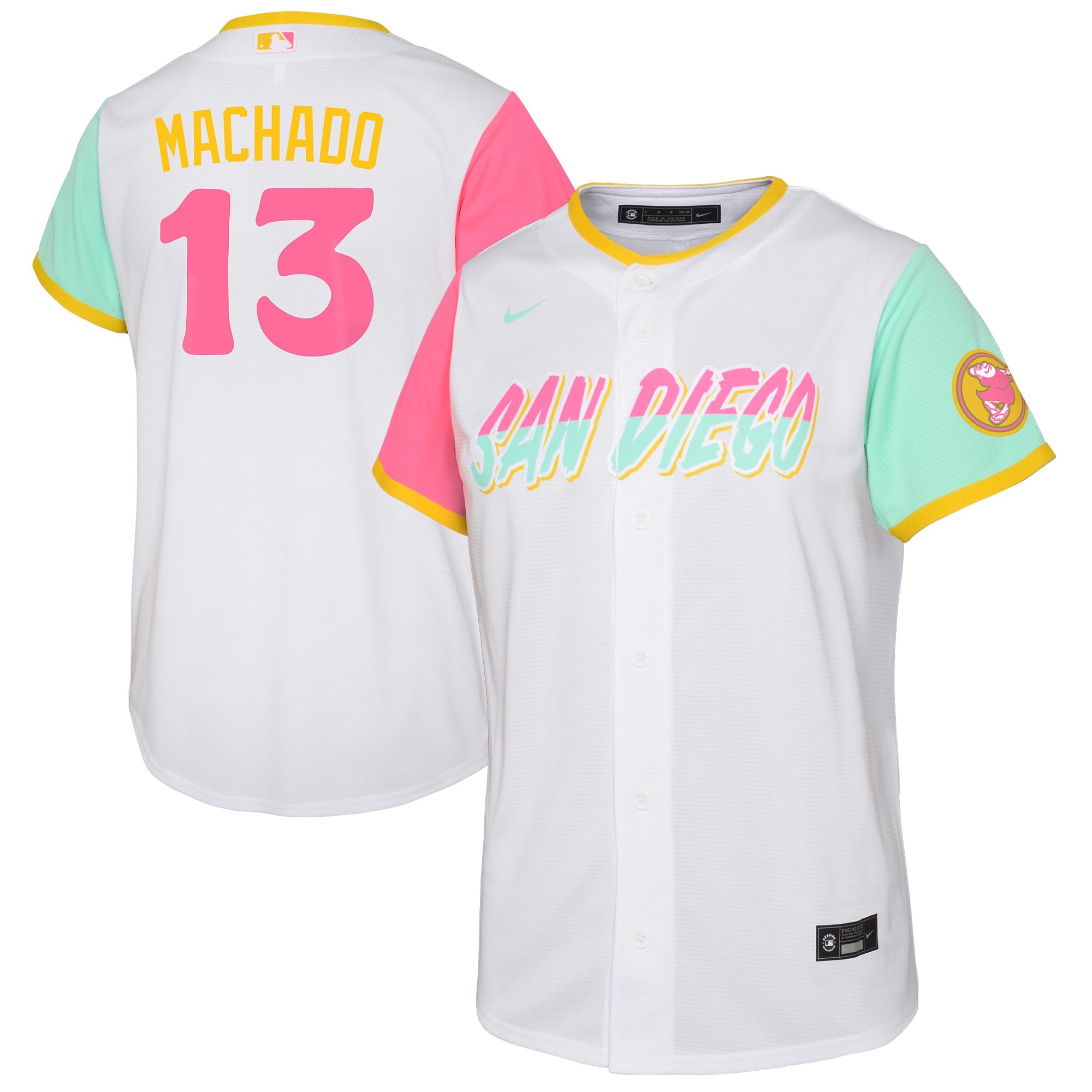 Toddler San Diego Padres Manny Machado White City Connect Player Jersey
