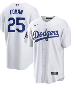 Tommy Edman 25 Los Angeles Dodgers 2024 World Series Champions Home Men Player Jersey - White