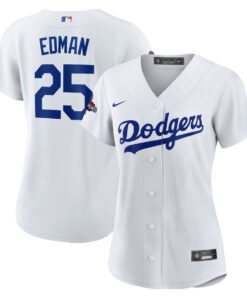 Tommy Edman 25 Los Angeles Dodgers Women's 2024 World Series Champions Home Player Jersey - White
