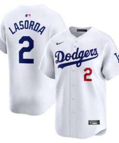 Tommy Lasorda 2 Los Angeles Dodgers Home Limited Player Men Jersey - White