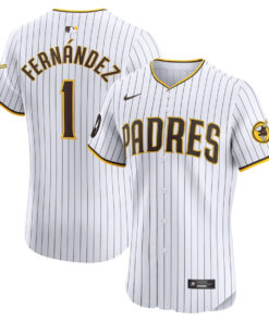 Tony FernÃ¡ndez 1 San Diego Padres Home Elite Men Jersey - White