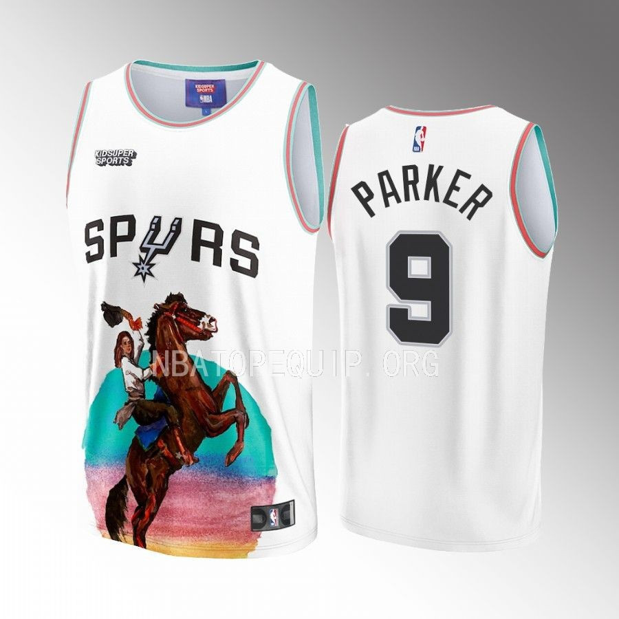 Tony Parker 9 San Antonio Spurs NBA & KidSuper Studios Unisex Hometown Jersey - JS711