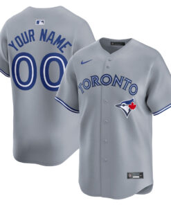Toronto Blue Jays Away Limited Custom Men Jersey - Gray