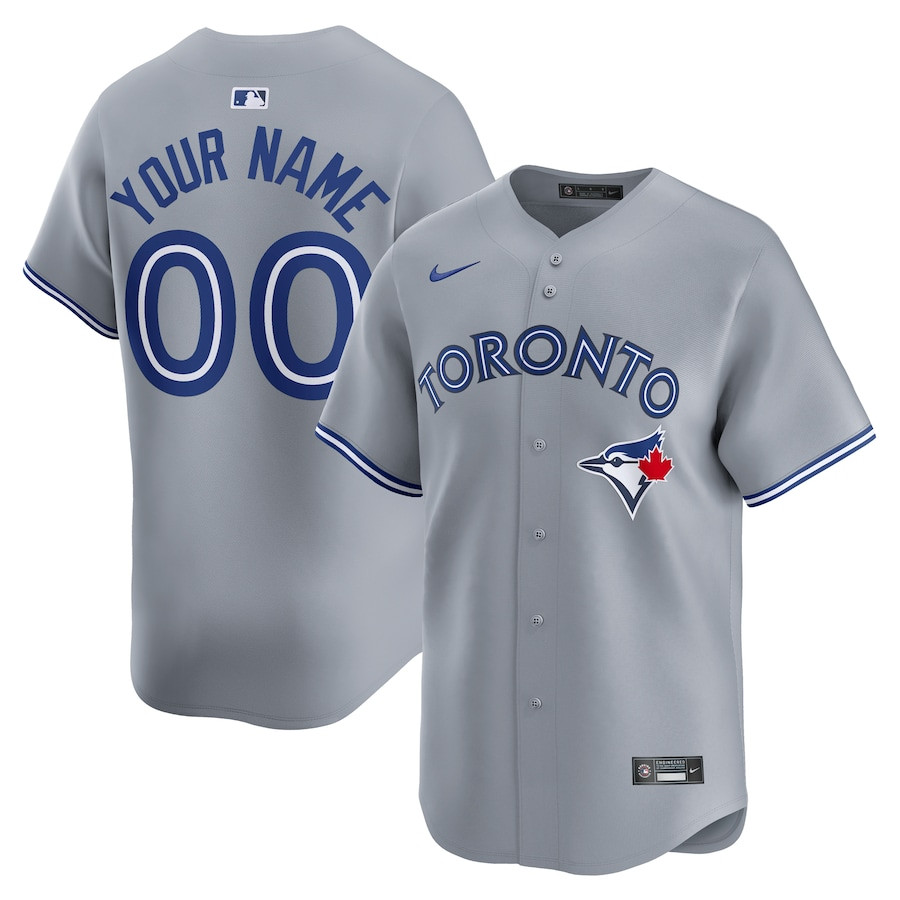 Toronto Blue Jays Away Limited Custom Men Jersey - Gray