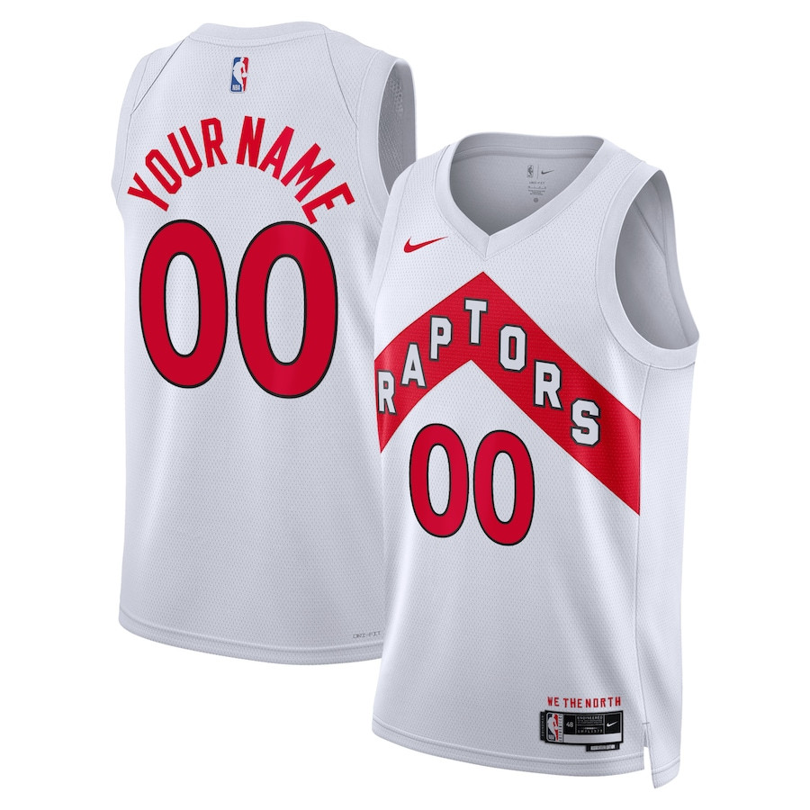Toronto Raptors 2023/24 Association Swingman Custom Men Jersey - White - JS891