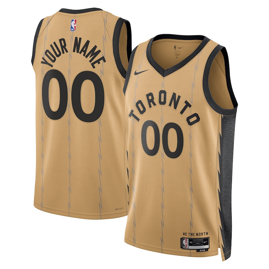 Toronto Raptors 2023/24 City Edition Swingman Custom Jersey - Gold - JS269