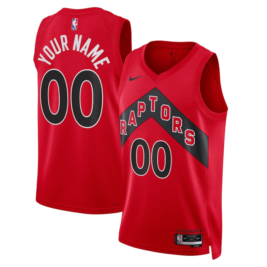 Toronto Raptors 2023/24 Icon Swingman Custom Men Jersey - Red - JS762
