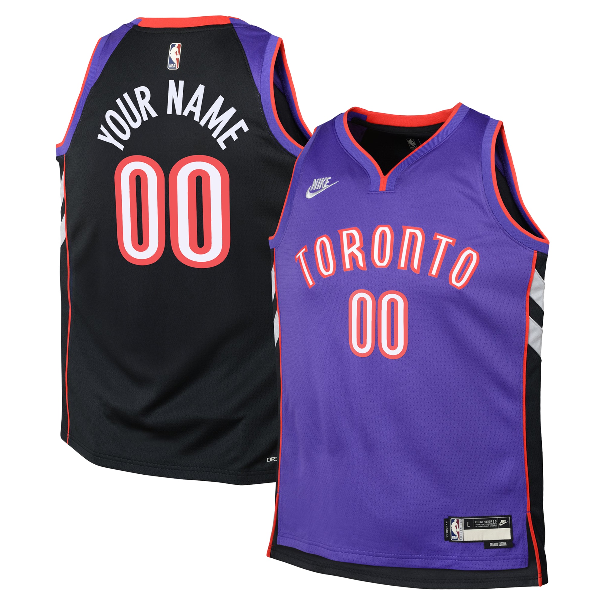 Toronto Raptors NBA Hardwood Classic Swingman Jersey - Custom - Youth - JS316