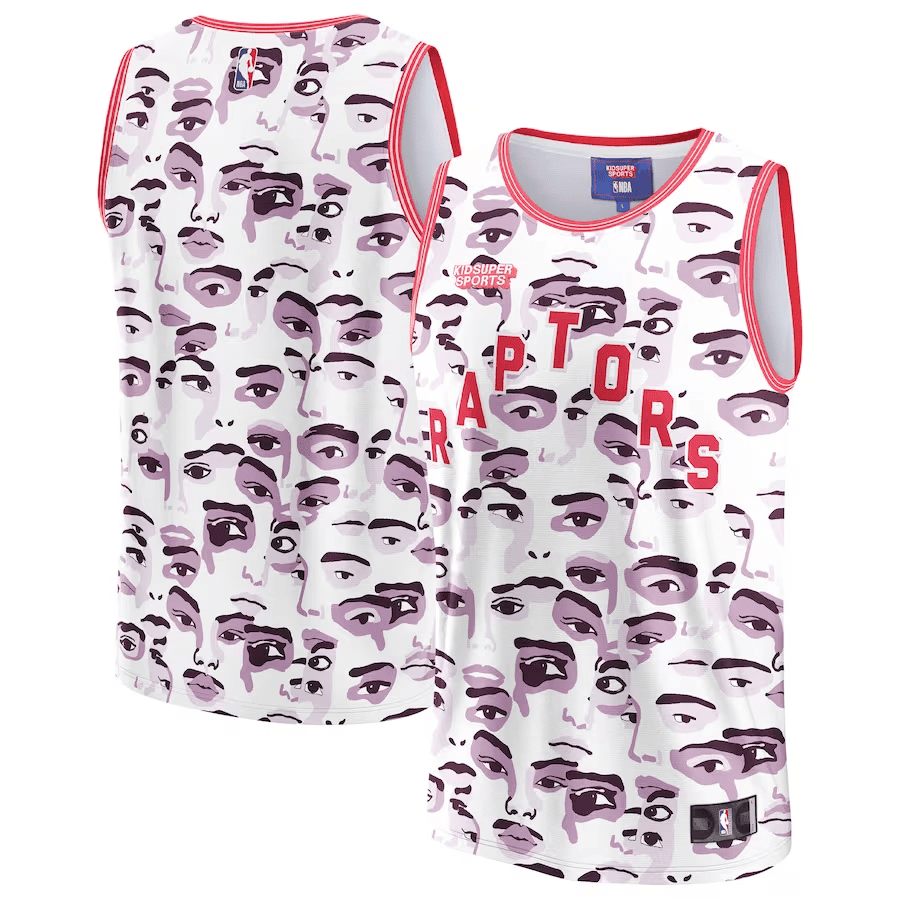 Toronto Raptors NBA & KidSuper Studios Unisex Hometown Jersey - White - JS831