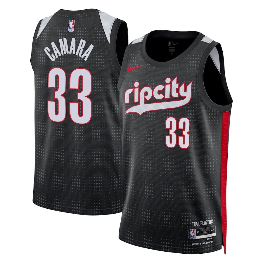Toumani Camara 33 Portland Trail Blazers Unisex 2024/25 Swingman Player Jersey - City Edition - Black - JS794