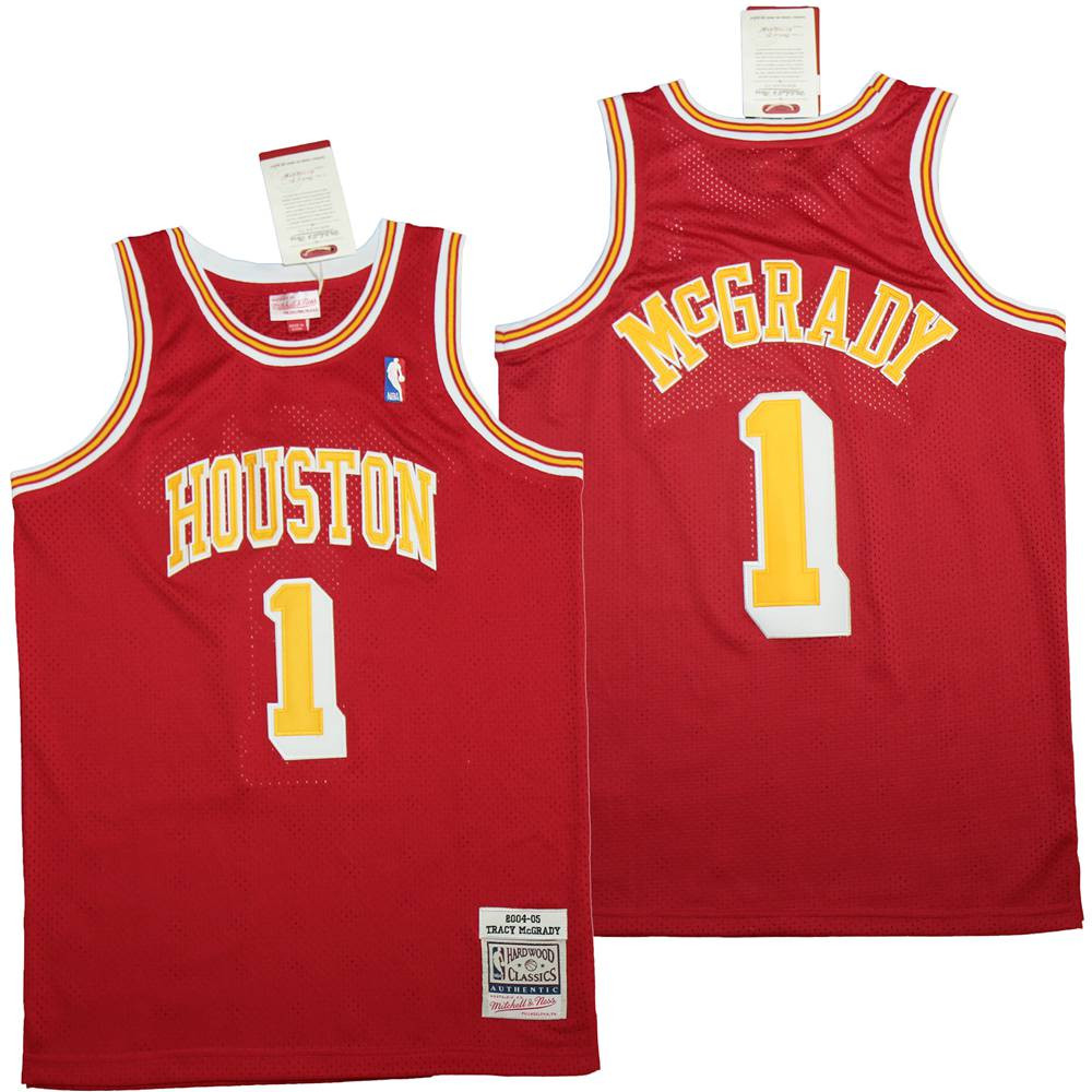 Tracy McGrady 1 Houston Rockets Swingman Jersey - Red - JS917