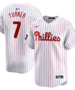 Trea Turner 7 Philadelphia Phillies 2024 MLB World Tour London Series Home Limited Player Men Jersey - White