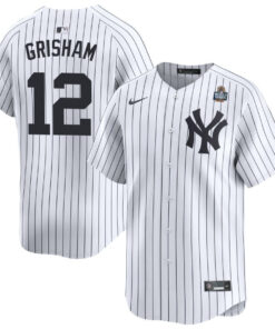 Trent Grisham 12 New York Yankees 2024 World Series Home Limited Player Men Jersey - White