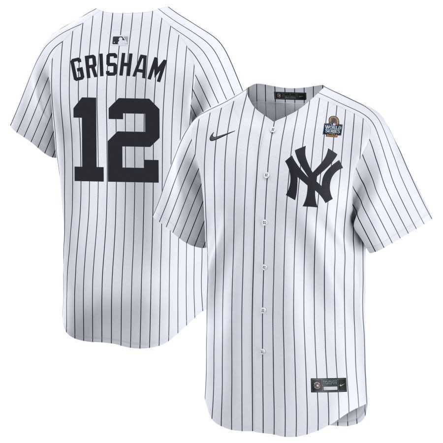 Trent Grisham 12 New York Yankees 2024 World Series Home Limited Player Men Jersey - White