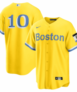 Trevor Story 10 Boston Red Sox City Connect Jersey - Gold/Light Blue