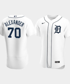Tyler Alexander 70 Detroit Tigers White Home Jersey Jersey