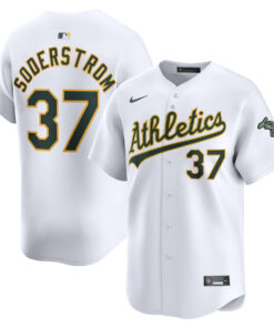Tyler Soderstrom 37 Oakland Athletics Home Limited Player Men Jersey - White