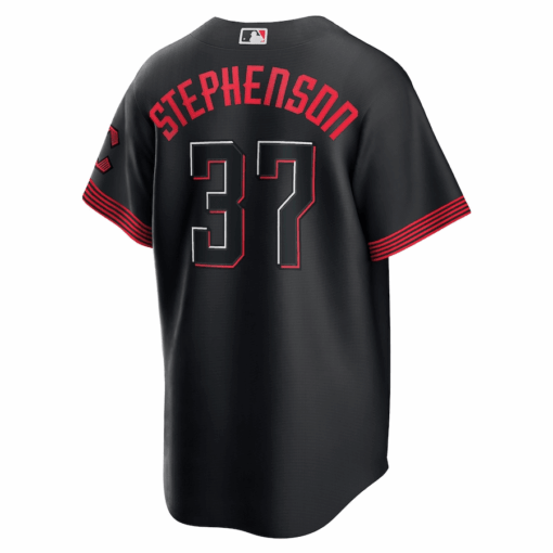 Tyler Stephenson 37 Cincinnati Reds 2023 City Connect Men Jersey - Black - Image 2
