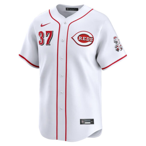 Tyler Stephenson 37 Cincinnati Reds Home Limited Player Men Jersey - White - Image 2