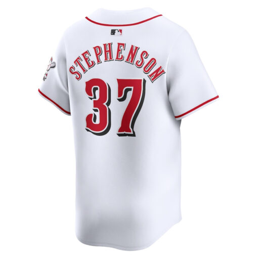 Tyler Stephenson 37 Cincinnati Reds Home Limited Player Men Jersey - White - Image 3