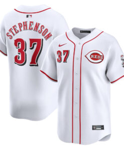 Tyler Stephenson 37 Cincinnati Reds Home Limited Player Men Jersey - White