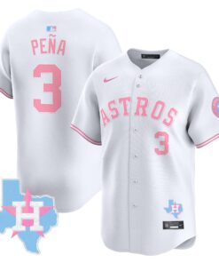 Unisex Astros Bubblegum Pink Vapor Premier Limited Jersey