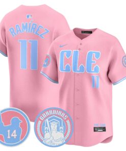 Unisex Cleveland Guardians Bubblegum Pink Vapor Premier Limited Jersey