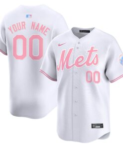 Unisex Mets Bubblegum Pink Vapor Premier Limited Custom Jersey