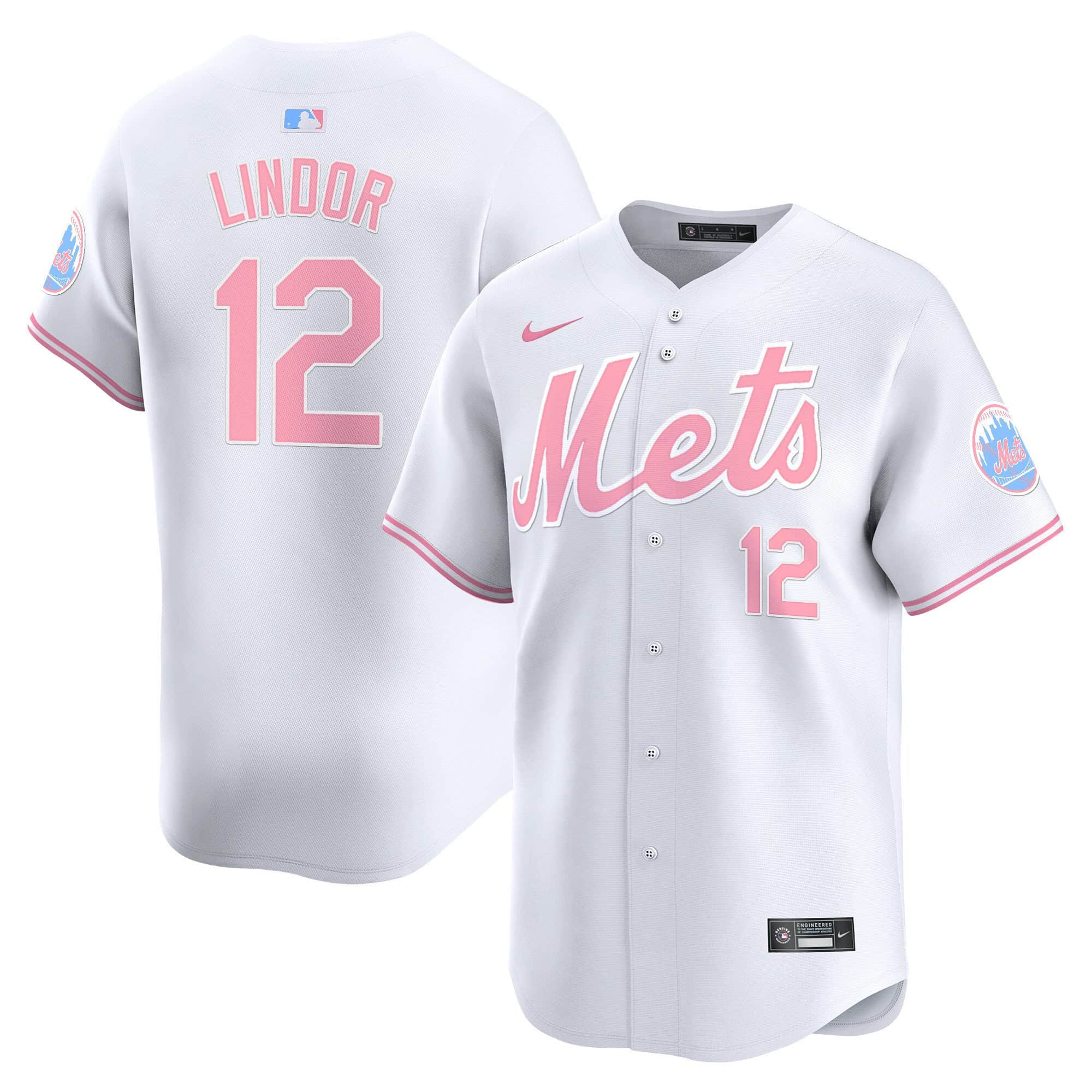Unisex Mets Bubblegum Pink Vapor Premier Limited Jersey
