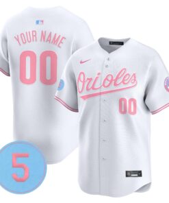 Unisex Orioles Bubblegum Pink Robinson Patch Vapor Premier Limited Custom Jersey