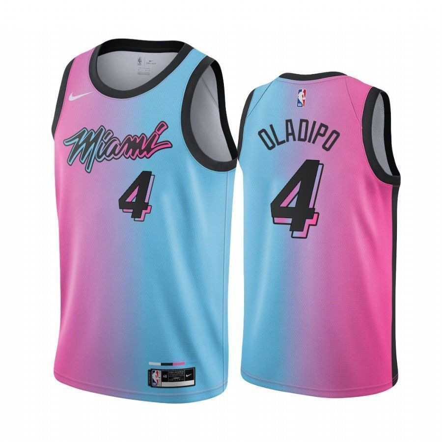 Victor Oladipo Miami Heat Blue Pink City Edition Trade Jersey - JS362
