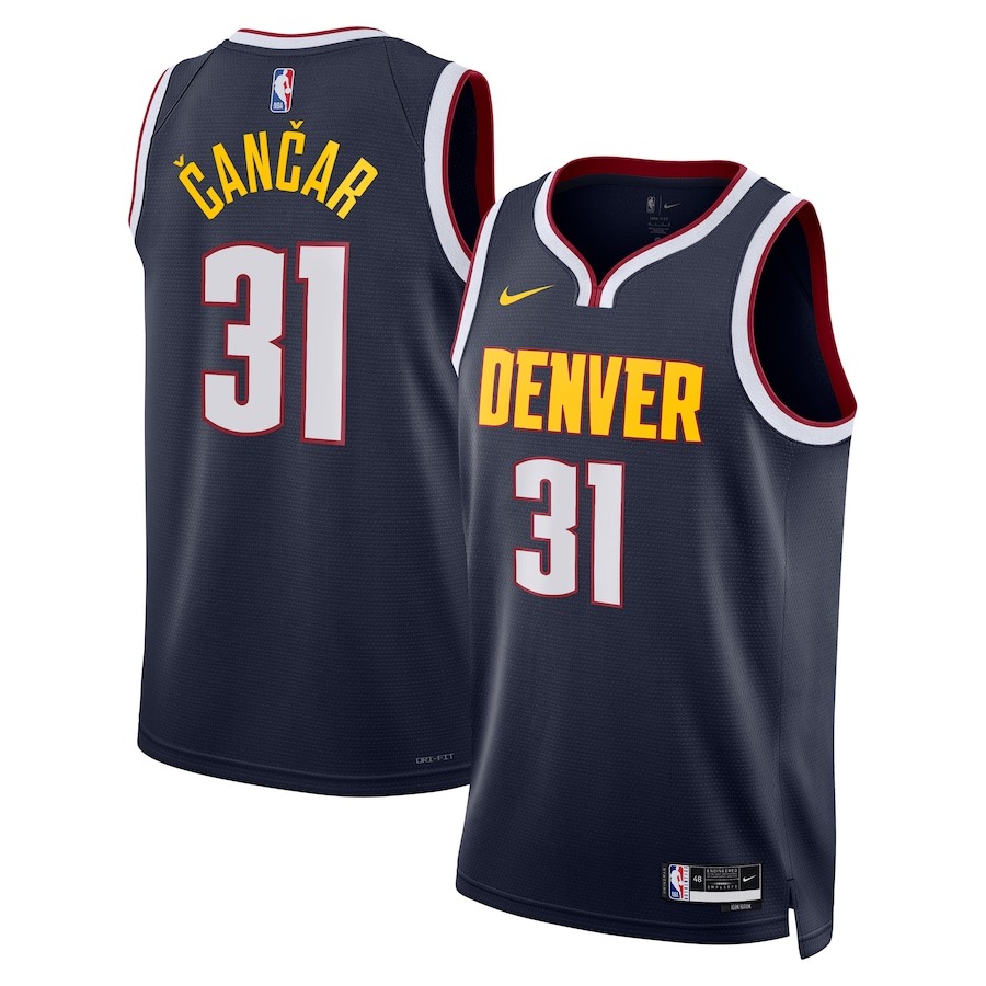 Vlatko CanCar Denver Nuggets Jersey NBA Merch Icon Edition Swingman Player Jersey