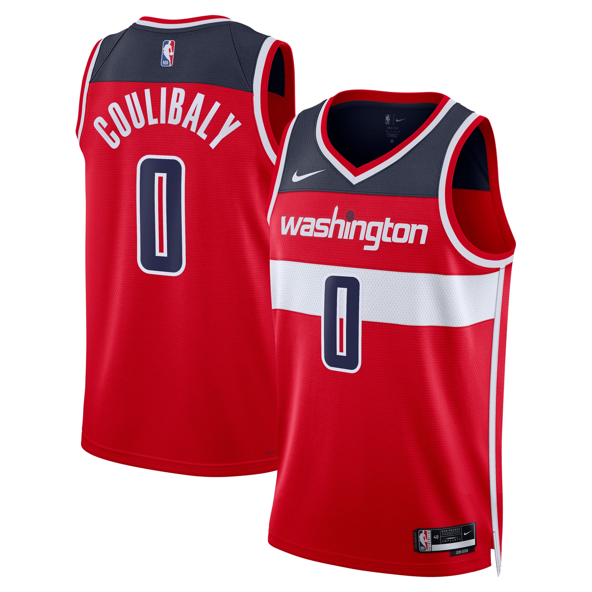 Washington Wizards Icon Edition Swingman Jersey - Red - Bilal Coulibaly - Unisex - JS361