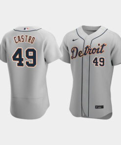 Willi Castro 49 Detroit Tigers Gray Road Jersey Jersey