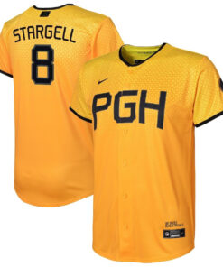 Willie Stargell 8 Pittsburgh Pirates 2023 City Connect Youth Jersey - Gold