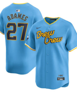 Willy Adames 27 Milwaukee Brewers City Connect Limited Men Jersey - Powder Blue