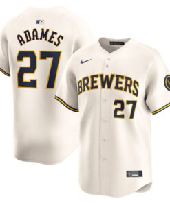 Willy Adames 27 Milwaukee Brewers Home Limited Player Men Jersey - Cream