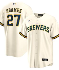 Willy Adames 27 Milwaukee Brewers Men Jersey - White