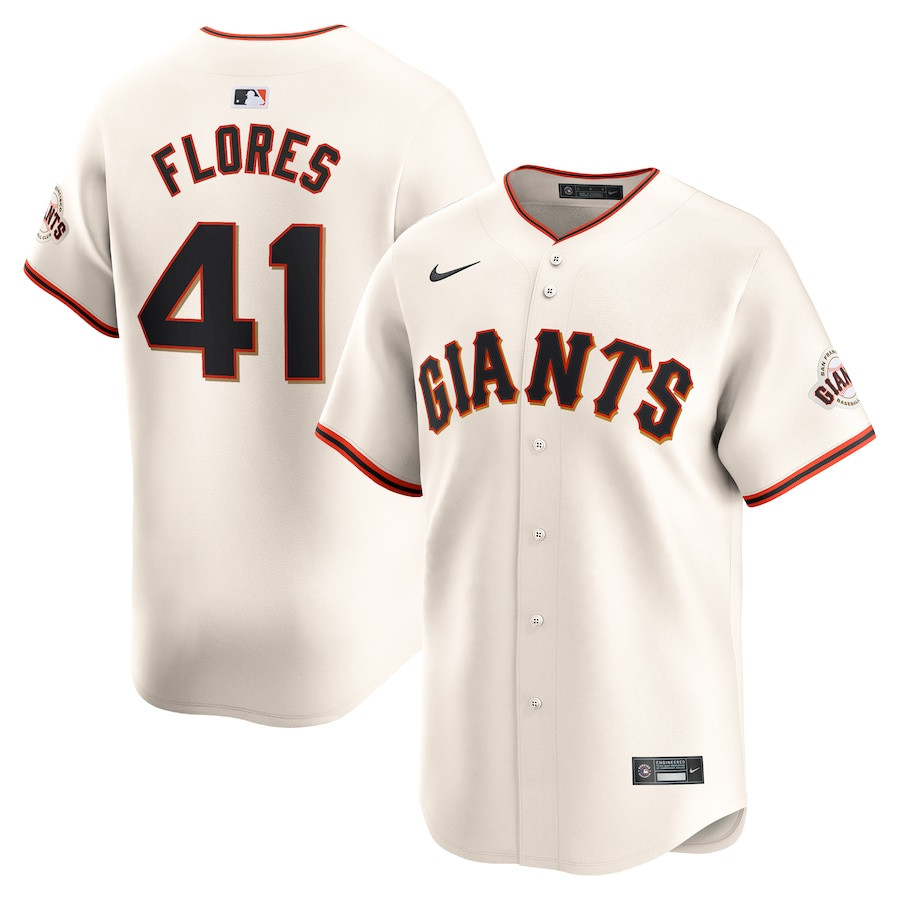 Wilmer Flores 41 San Francisco Giants Home Limited Player Men Jersey - Cream