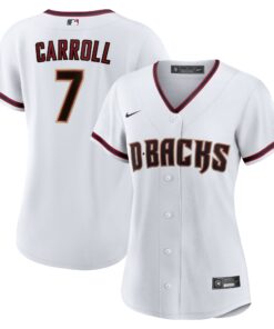 Women's Arizona Diamondbacks Corbin Carroll White Home Player Jersey