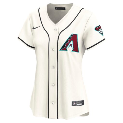 Women's Arizona Diamondbacks Cream Home Limited Custom Jersey - Image 2