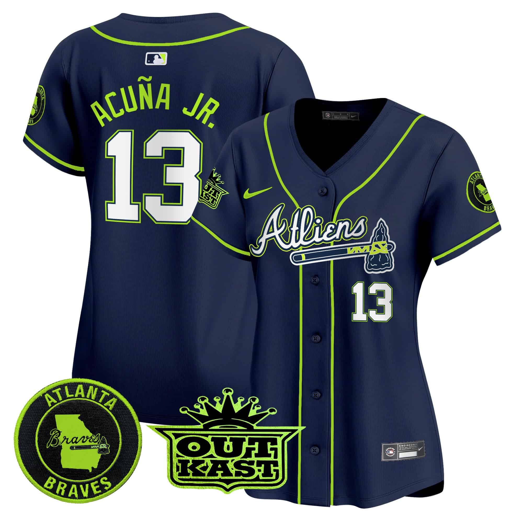 Women's Atlanta Braves Atliens Vapor Premier Limited Jersey