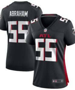Women's Atlanta Falcons John Abraham Black Game Retired Player Jersey