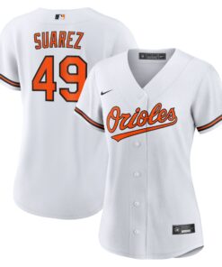 Women's Baltimore Orioles Albert Suarez White Home Jersey