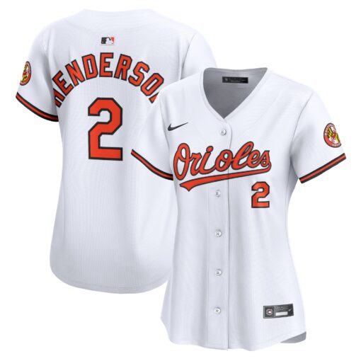 Women's Baltimore Orioles Gunnar Henderson White Home Limited Player Jersey