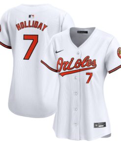 Women's Baltimore Orioles Jackson Holliday White Home Limited Player Jersey